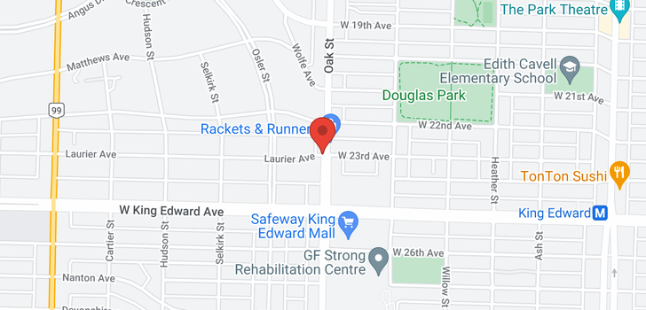map of 101 1009 LAURIER AVENUE